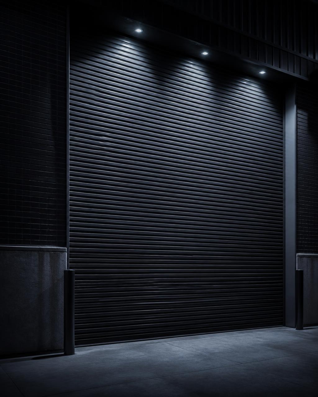Industrial roller shutter installation